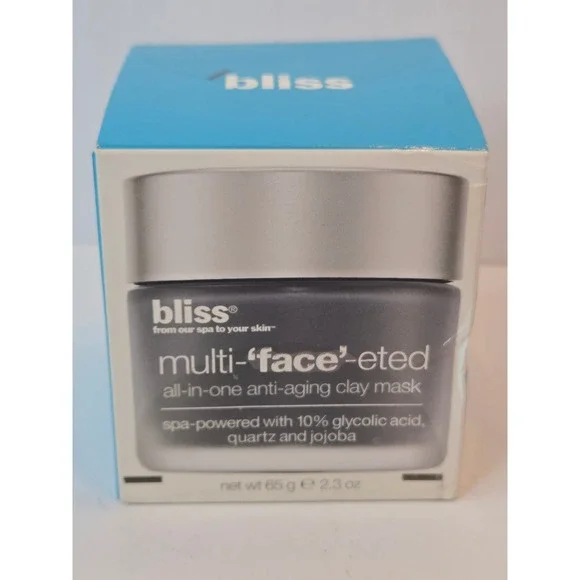 Bliss Multi-face-eted All-In-One Anti-Aging Clay Mask 10% Glycolic Acid 2.3 oz - Picture 1 of 4